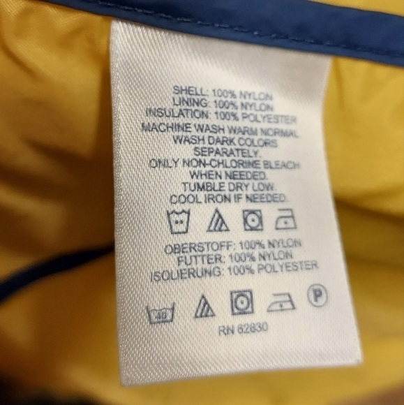 Lands end Med yellow women's puffer zip coat - Picture 7 of 11